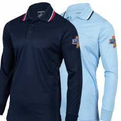 Navy Or Powder. Approved Starting In 2021 Indiana Logo Dye Sublimated Long Sleeve Umpire Shirts