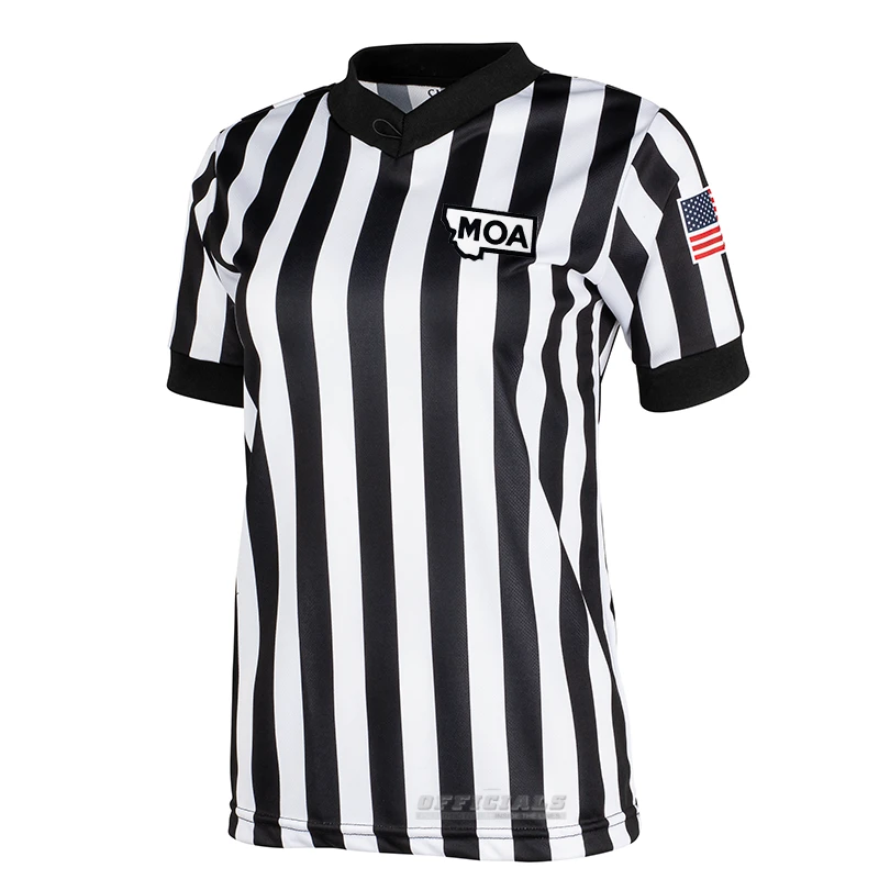 New ⭐ Men's Or Women's Available Montana MOA Logo Basketball Referee V-Neck Shirts 😉 4 Men's Or Women's Available Montana MOA Logo Basketball Referee V-Neck Shirts