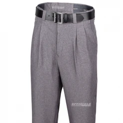 Smitty Apparel CO. Smitty Heather Grey Pleated Expander Waistband Umpire Pants
