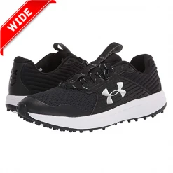 Under Armour - WIDE Width Under Armour Yard Turf Black/White Field Shoe WIDE Widths
