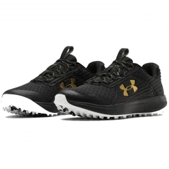 Field Shoes Under Armour Yard Turf Black Field Shoe With Gold Logo