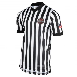 Flag On Left Sleeve. Choose Men's Or Women's IAABO Logo Referee Shirt W/ Flag On Left Sleeve